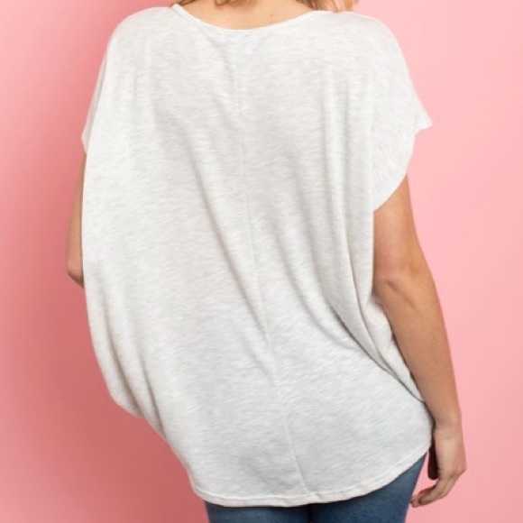 White with Grey Hints, Short Sleeve Tee - Picture 4 of 4